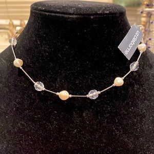 Liz Claiborne Dainty Silver Tone Necklace NWT